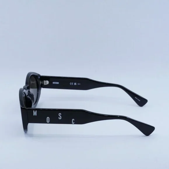 Moschino MOS141/S 0807 IR Sunglasses Black Oval Frame, Grey  display picture 1